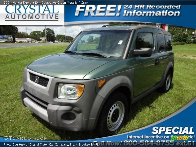 Galapagos Green Metallic / Gray 2004 Honda Element LX