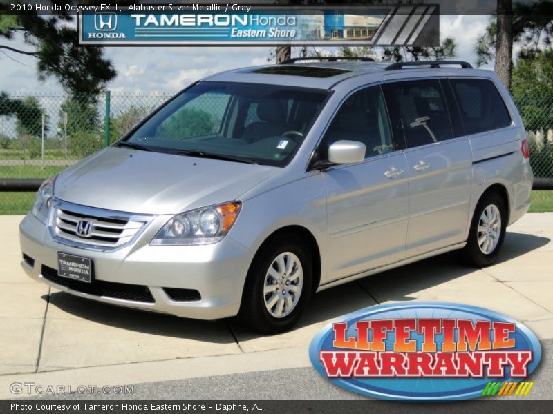 Alabaster Silver Metallic / Gray 2010 Honda Odyssey EX-L