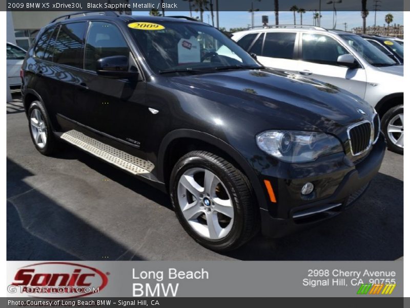 Black Sapphire Metallic / Black 2009 BMW X5 xDrive30i