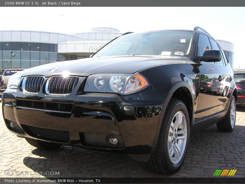 Jet Black / Sand Beige 2006 BMW X3 3.0i