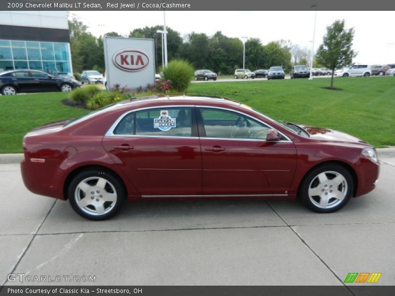 Red Jewel / Cocoa/Cashmere 2009 Chevrolet Malibu LT Sedan