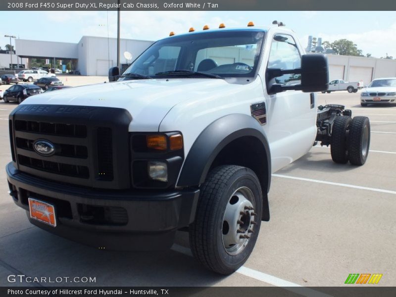 Oxford White / Tan 2008 Ford F450 Super Duty XL Regular Cab Chassis