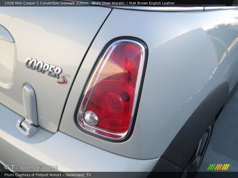 White Silver Metallic / Malt Brown English Leather 2008 Mini Cooper S Convertible Sidewalk Edition