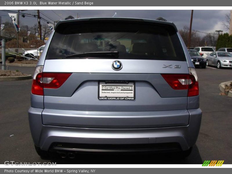 Blue Water Metallic / Sand Beige 2006 BMW X3 3.0i