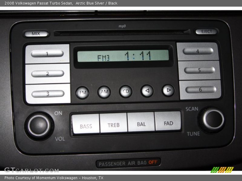 Arctic Blue Silver / Black 2008 Volkswagen Passat Turbo Sedan