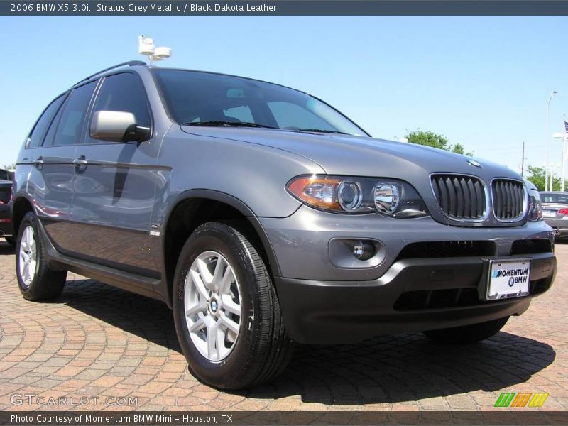 Stratus Grey Metallic / Black Dakota Leather 2006 BMW X5 3.0i