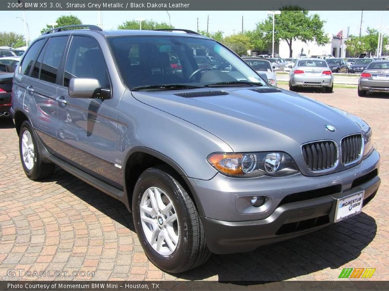 Stratus Grey Metallic / Black Dakota Leather 2006 BMW X5 3.0i