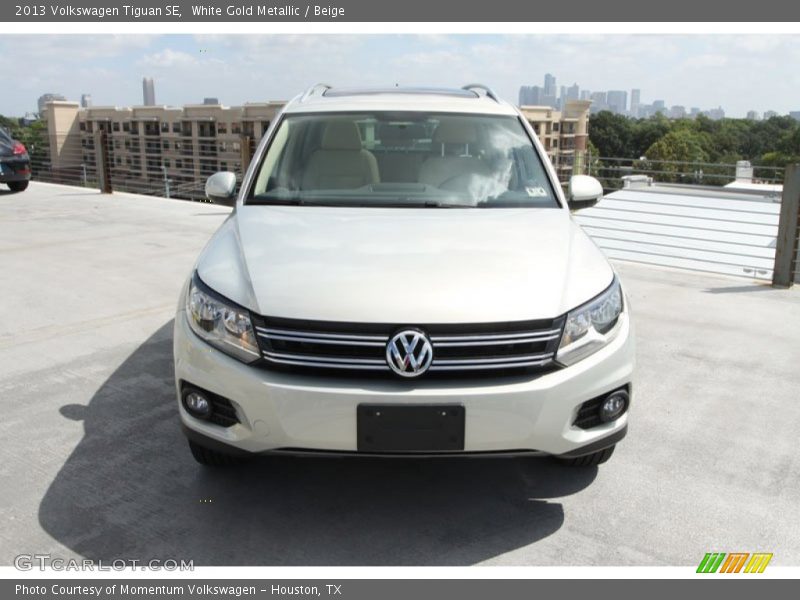 White Gold Metallic / Beige 2013 Volkswagen Tiguan SE