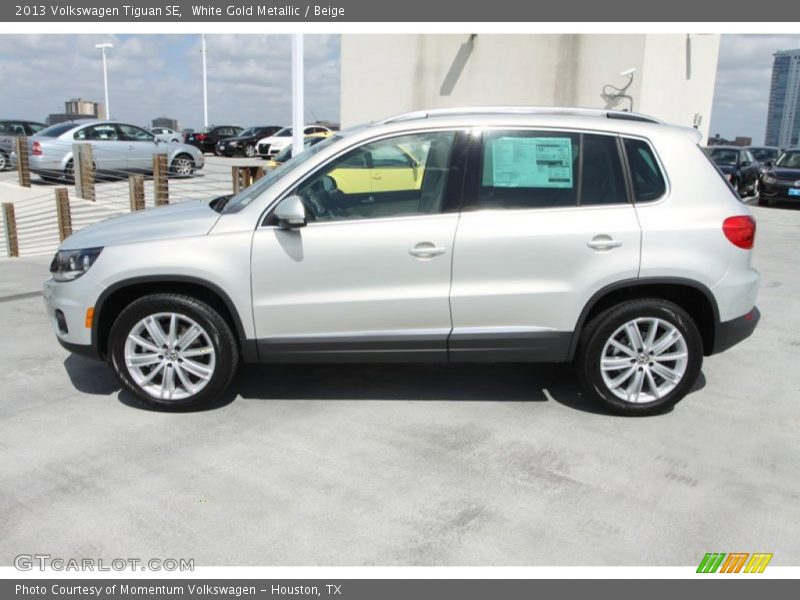 White Gold Metallic / Beige 2013 Volkswagen Tiguan SE