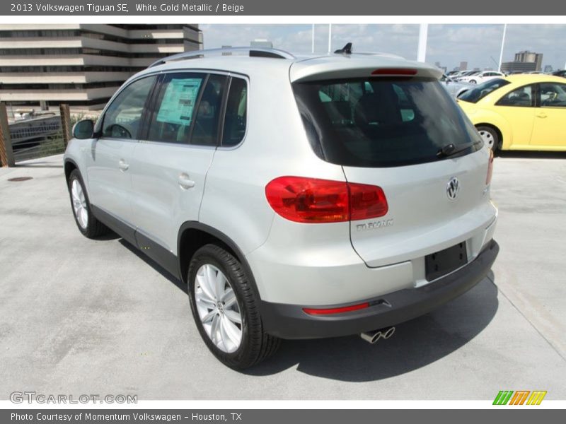 White Gold Metallic / Beige 2013 Volkswagen Tiguan SE