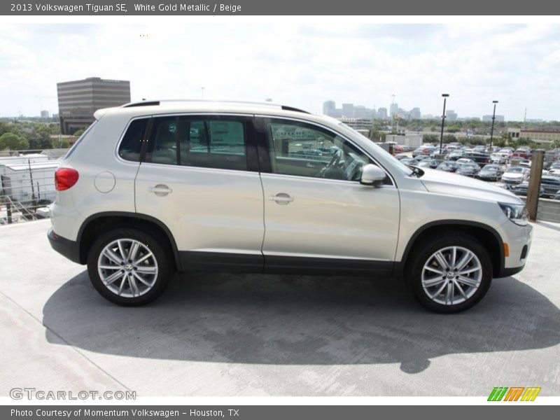 White Gold Metallic / Beige 2013 Volkswagen Tiguan SE