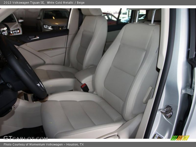 White Gold Metallic / Beige 2013 Volkswagen Tiguan SE