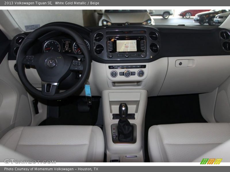 White Gold Metallic / Beige 2013 Volkswagen Tiguan SE