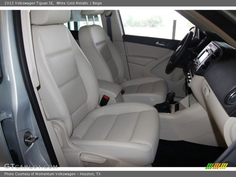 White Gold Metallic / Beige 2013 Volkswagen Tiguan SE