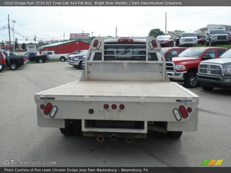 Bright Silver Metallic / Dark Slate/Medium Graystone 2010 Dodge Ram 3500 SLT Crew Cab 4x4 Flat Bed