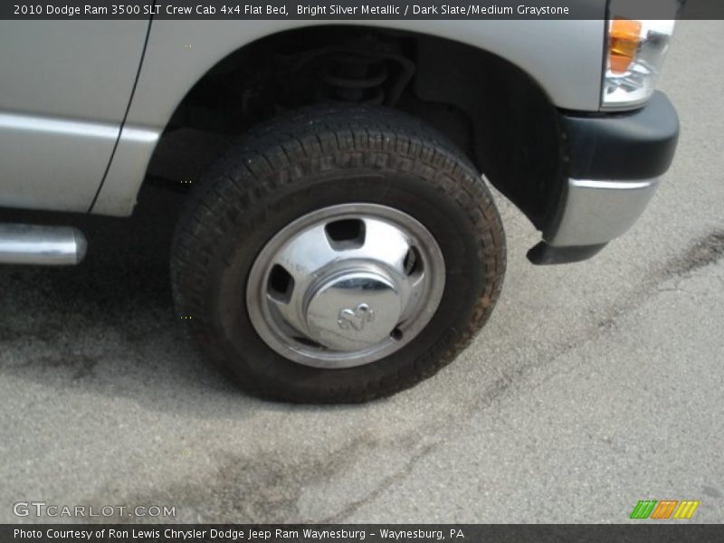 Bright Silver Metallic / Dark Slate/Medium Graystone 2010 Dodge Ram 3500 SLT Crew Cab 4x4 Flat Bed