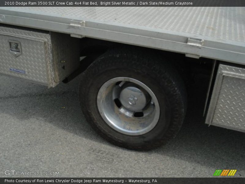 Bright Silver Metallic / Dark Slate/Medium Graystone 2010 Dodge Ram 3500 SLT Crew Cab 4x4 Flat Bed