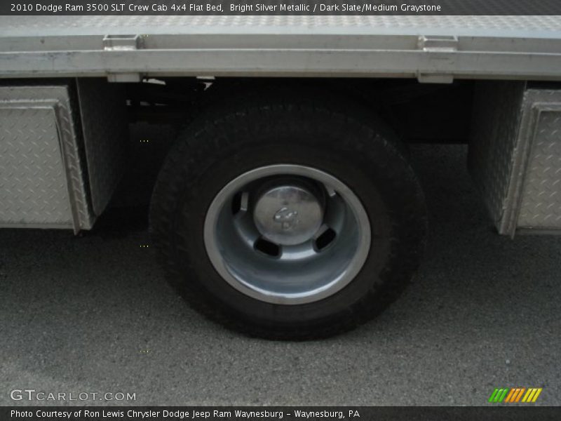 Bright Silver Metallic / Dark Slate/Medium Graystone 2010 Dodge Ram 3500 SLT Crew Cab 4x4 Flat Bed