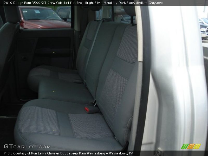 Bright Silver Metallic / Dark Slate/Medium Graystone 2010 Dodge Ram 3500 SLT Crew Cab 4x4 Flat Bed