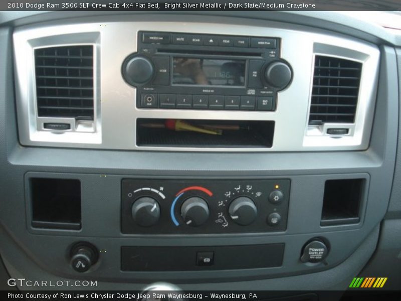 Bright Silver Metallic / Dark Slate/Medium Graystone 2010 Dodge Ram 3500 SLT Crew Cab 4x4 Flat Bed