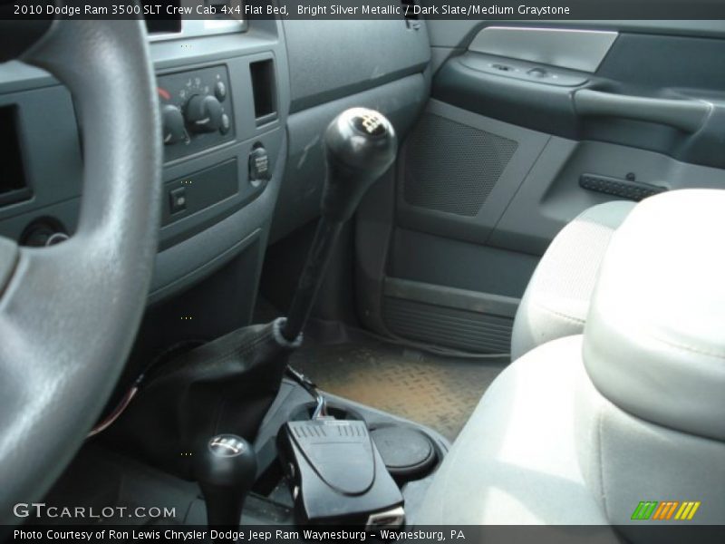 Bright Silver Metallic / Dark Slate/Medium Graystone 2010 Dodge Ram 3500 SLT Crew Cab 4x4 Flat Bed
