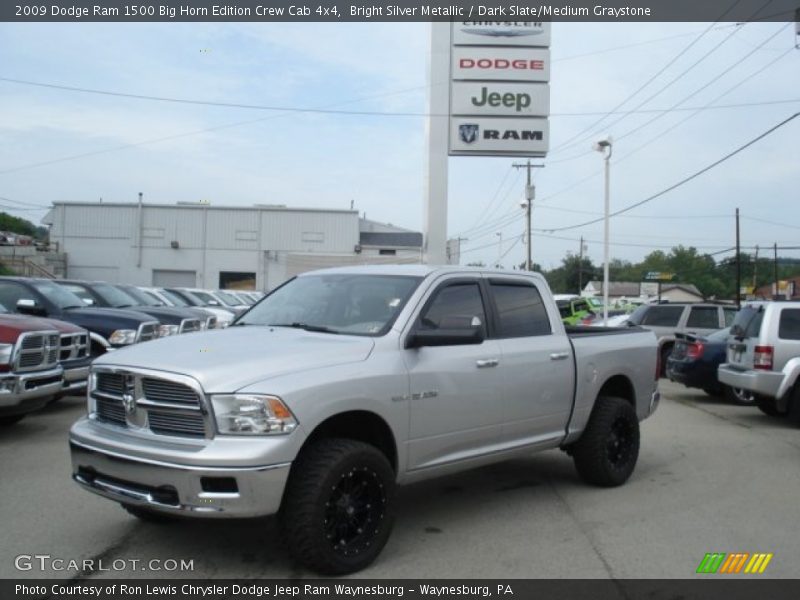 Bright Silver Metallic / Dark Slate/Medium Graystone 2009 Dodge Ram 1500 Big Horn Edition Crew Cab 4x4