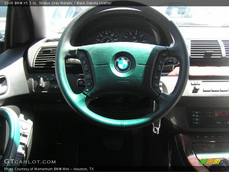 Stratus Grey Metallic / Black Dakota Leather 2006 BMW X5 3.0i