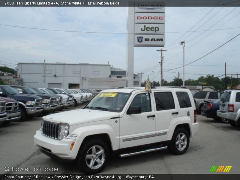 Stone White / Pastel Pebble Beige 2008 Jeep Liberty Limited 4x4