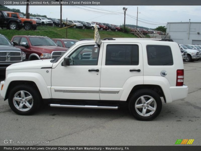 Stone White / Pastel Pebble Beige 2008 Jeep Liberty Limited 4x4