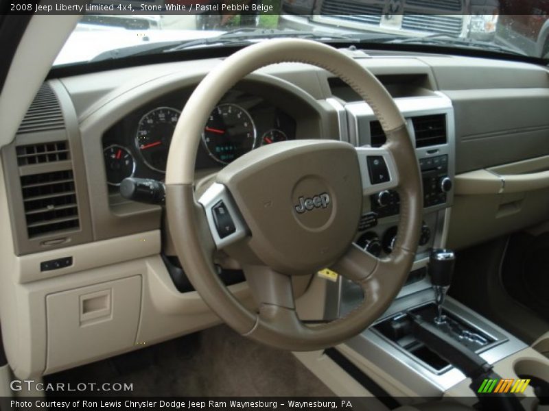 Stone White / Pastel Pebble Beige 2008 Jeep Liberty Limited 4x4