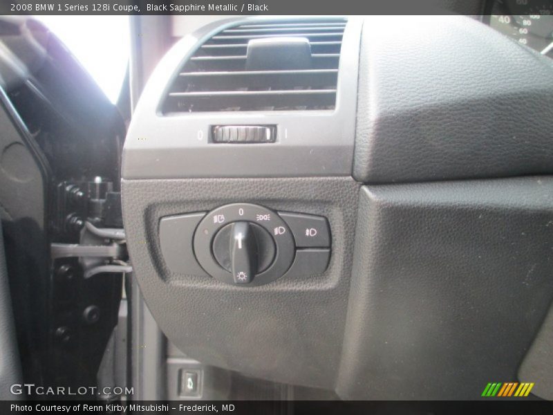 Black Sapphire Metallic / Black 2008 BMW 1 Series 128i Coupe