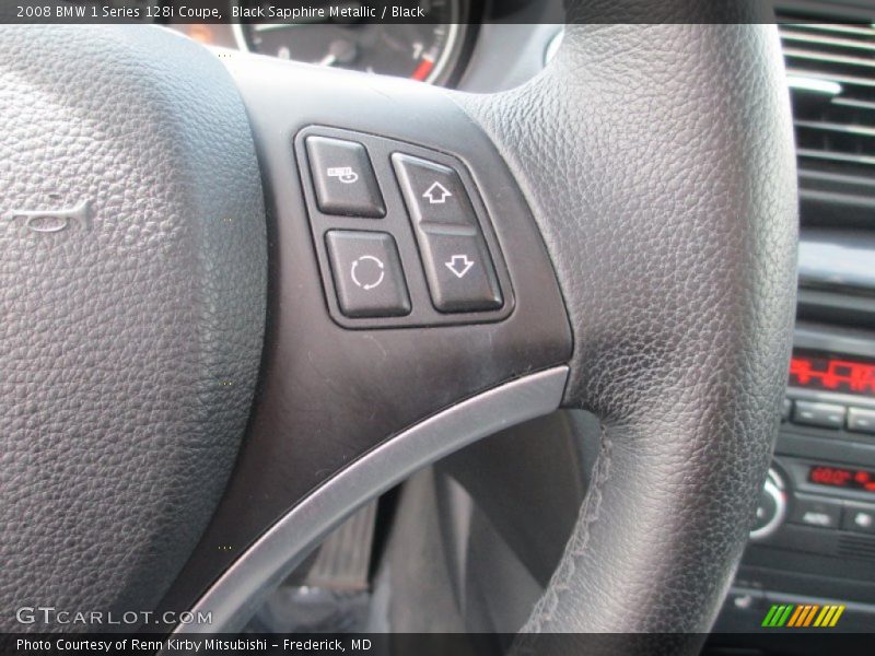 Black Sapphire Metallic / Black 2008 BMW 1 Series 128i Coupe