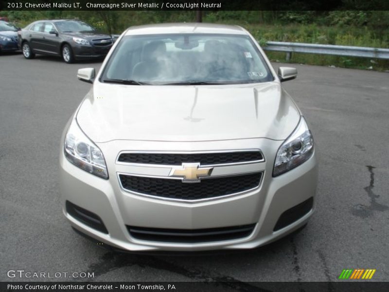 Champagne Silver Metallic / Cocoa/Light Neutral 2013 Chevrolet Malibu LT