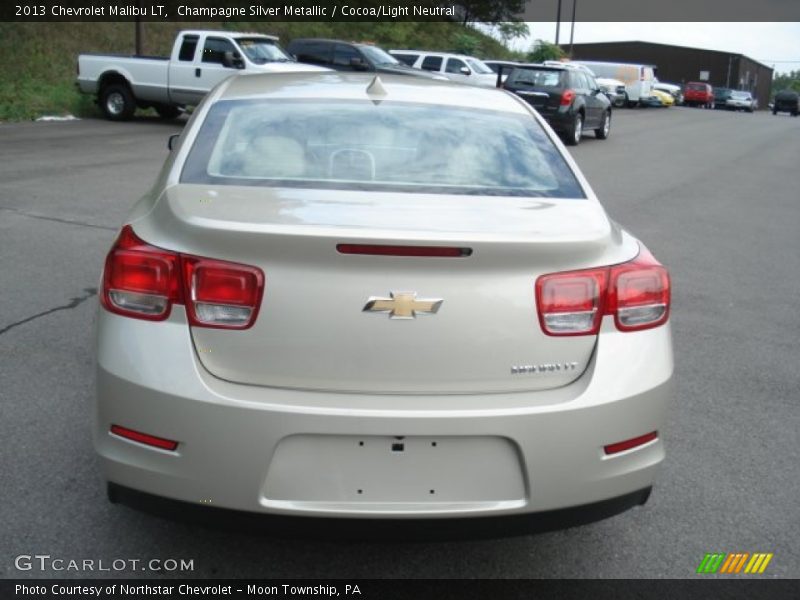 Champagne Silver Metallic / Cocoa/Light Neutral 2013 Chevrolet Malibu LT