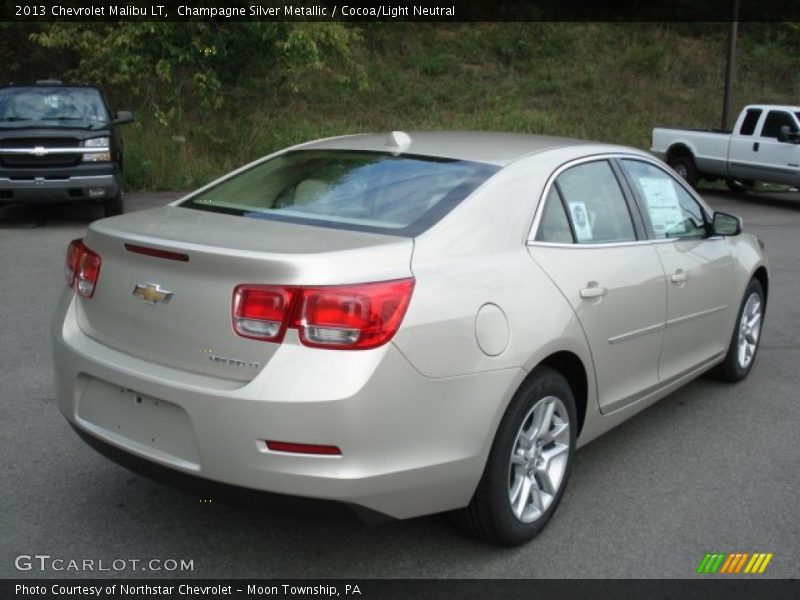 Champagne Silver Metallic / Cocoa/Light Neutral 2013 Chevrolet Malibu LT