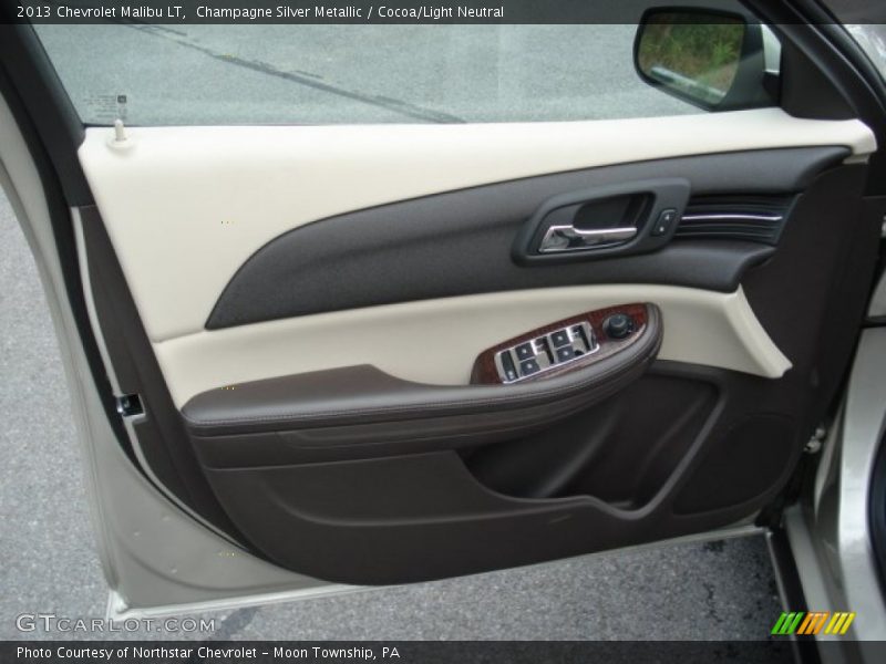 Champagne Silver Metallic / Cocoa/Light Neutral 2013 Chevrolet Malibu LT