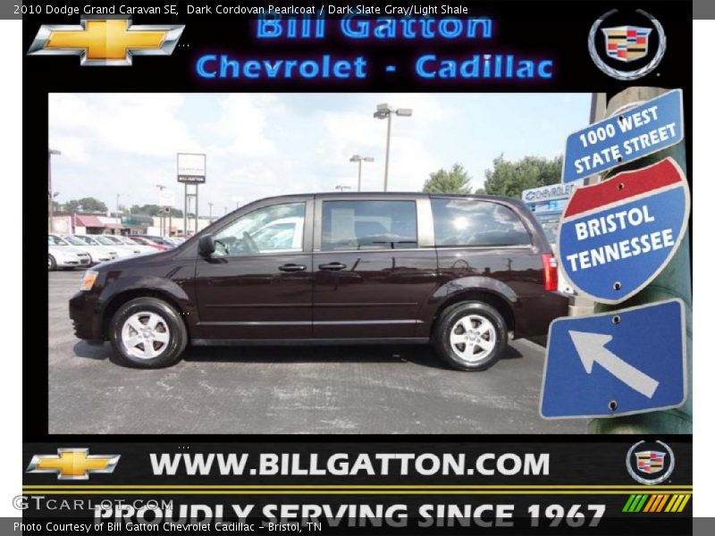 Dark Cordovan Pearlcoat / Dark Slate Gray/Light Shale 2010 Dodge Grand Caravan SE