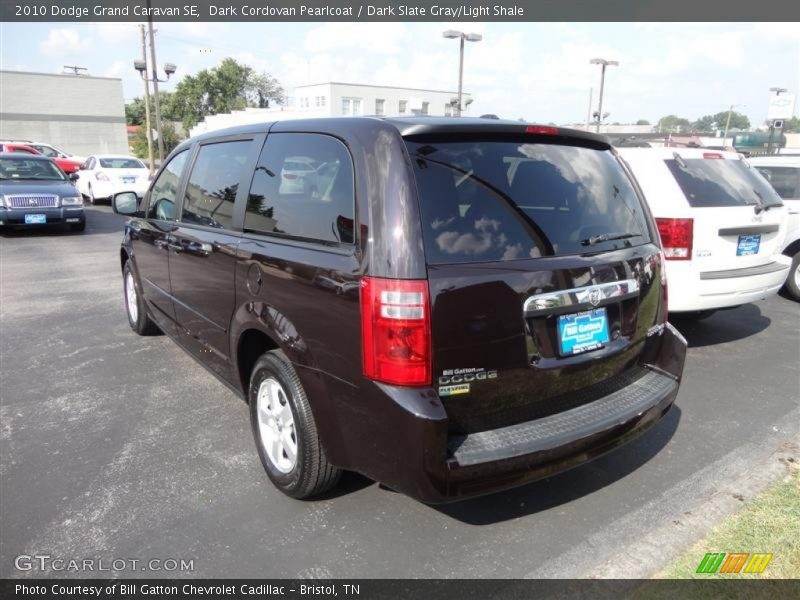Dark Cordovan Pearlcoat / Dark Slate Gray/Light Shale 2010 Dodge Grand Caravan SE