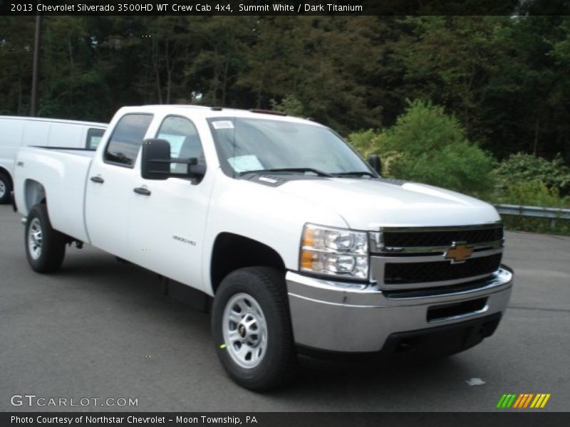 Summit White / Dark Titanium 2013 Chevrolet Silverado 3500HD WT Crew Cab 4x4