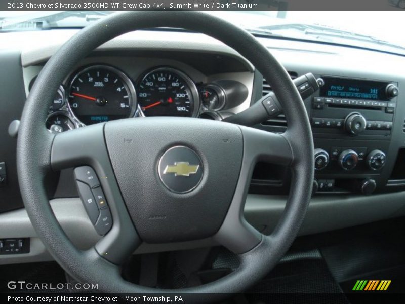 Summit White / Dark Titanium 2013 Chevrolet Silverado 3500HD WT Crew Cab 4x4