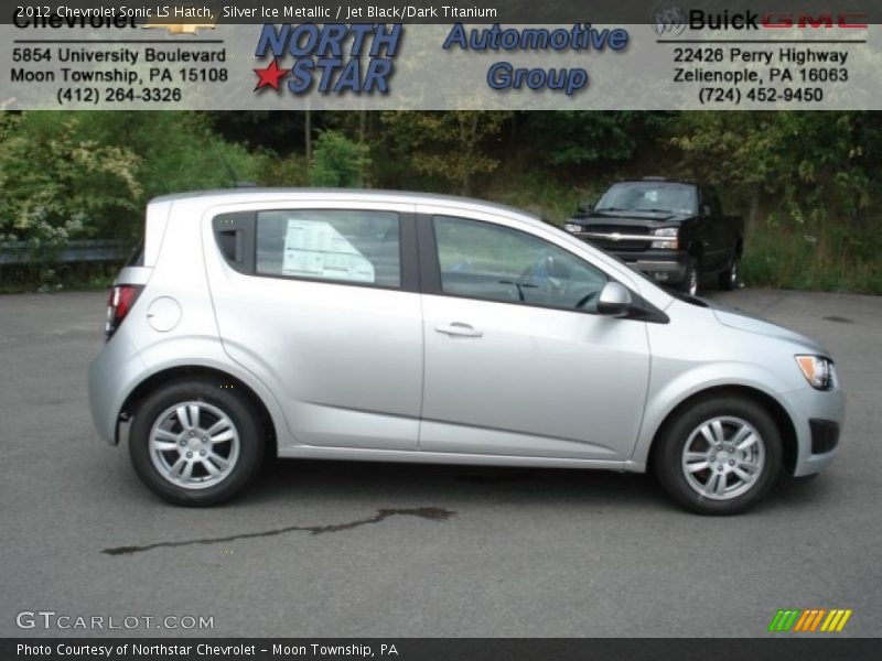 Silver Ice Metallic / Jet Black/Dark Titanium 2012 Chevrolet Sonic LS Hatch