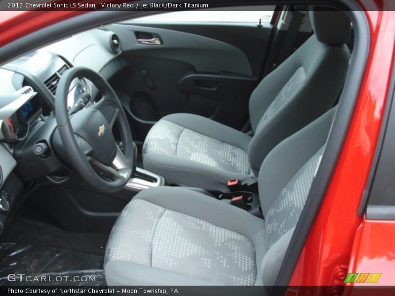 Victory Red / Jet Black/Dark Titanium 2012 Chevrolet Sonic LS Sedan