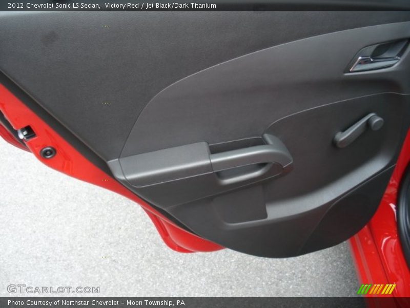 Victory Red / Jet Black/Dark Titanium 2012 Chevrolet Sonic LS Sedan