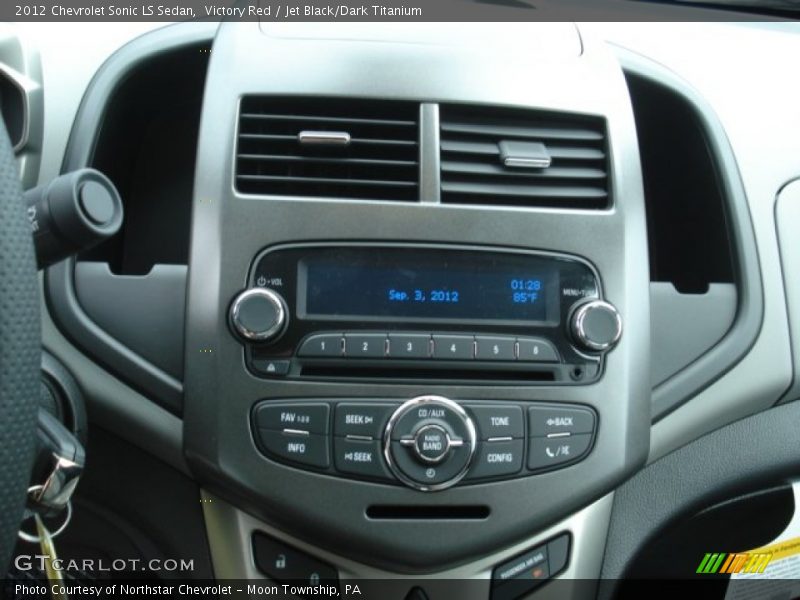 Victory Red / Jet Black/Dark Titanium 2012 Chevrolet Sonic LS Sedan