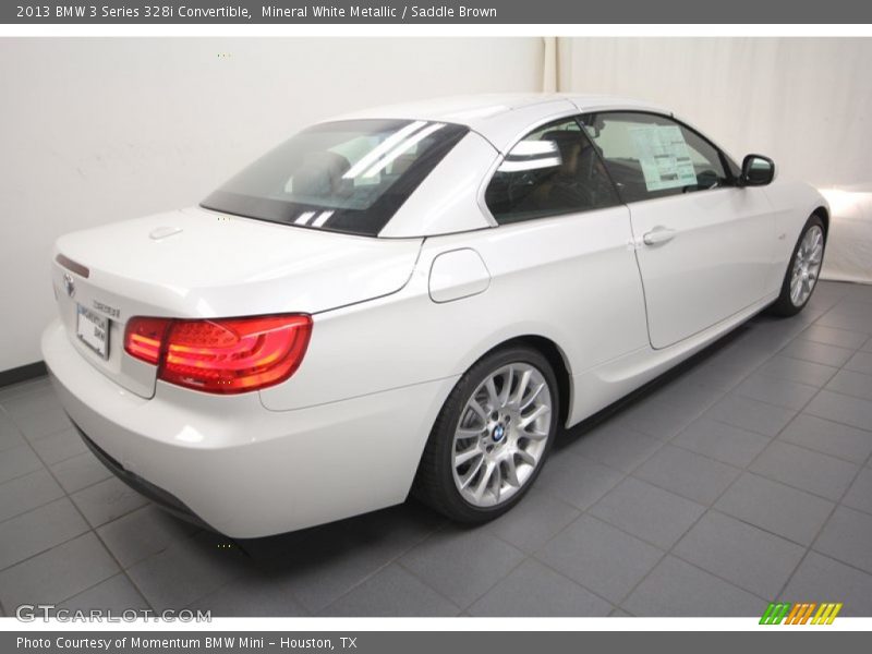 Mineral White Metallic / Saddle Brown 2013 BMW 3 Series 328i Convertible