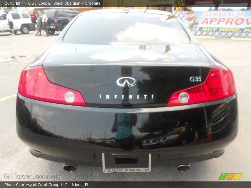 Black Obsidian / Graphite 2005 Infiniti G 35 Coupe