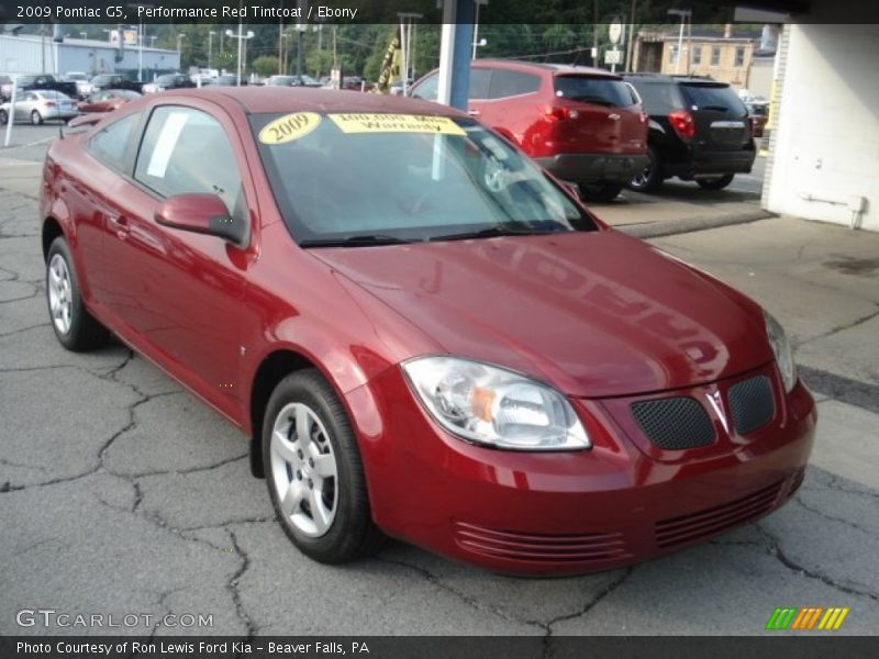 Performance Red Tintcoat / Ebony 2009 Pontiac G5