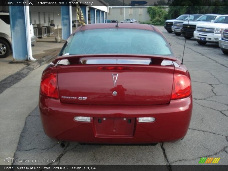 Performance Red Tintcoat / Ebony 2009 Pontiac G5