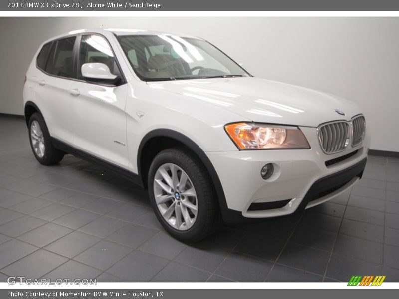 Alpine White / Sand Beige 2013 BMW X3 xDrive 28i