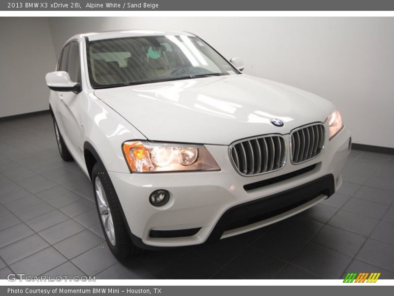 Alpine White / Sand Beige 2013 BMW X3 xDrive 28i